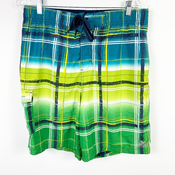 ZeroXposur Other - ZeroXposur Large Swim Trunks Lined Green Blue